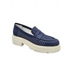 NEW BEAUTIISOLES BY ROBYN SHREIBER men raven loafers in blue